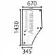 Cristal de puerta Izquierda Tractor John Deere S/6000-6010-6020