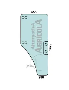 Cristal de puerta Derecha Tractores John Deere ER047313