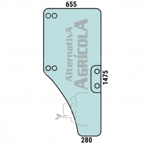 Cristal de puerta Derecha Tractores John Deere ER047313