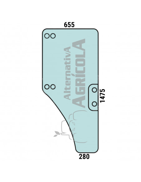Cristal de puerta Derecha Tractores John Deere ER047313