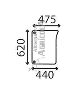Cristal Delantero Inferior Derecho Tractor John Deere L151753