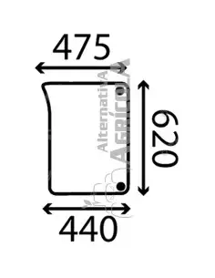 Cristal Delantero Inferior Izquierdo Tractor John Deere L151752