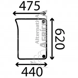Cristal Delantero Inferior Izquierdo Tractor John Deere L151752