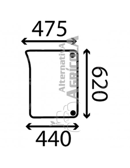 Cristal Delantero Inferior Izquierdo Tractor John Deere L151752