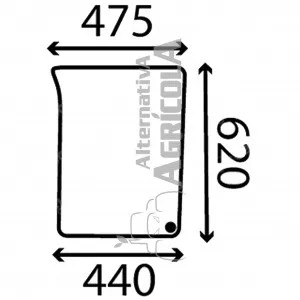 Cristal Delantero Inferior Izquierdo Tractores John Deere L114753