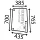 Cristal Lateral Derecho Fijo / Abatible para Tractores John Deere L78538