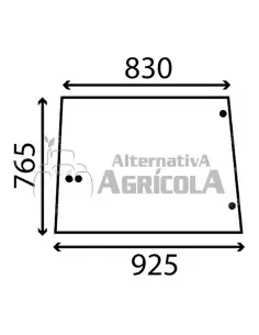 Cristal Lateral Izquierdo y Derecho para Tractores John Deere con Cabina SG2 L57977