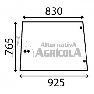 Cristal Lateral Izquierdo y Derecho para Tractores John Deere con Cabina SG2 L57977