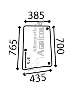 Cristal lateral Izquierdo Fijo/Abatible Tractores John Deere L78537
