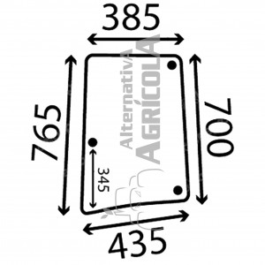 Cristal lateral Izquierdo Fijo/Abatible Tractores John Deere L78537