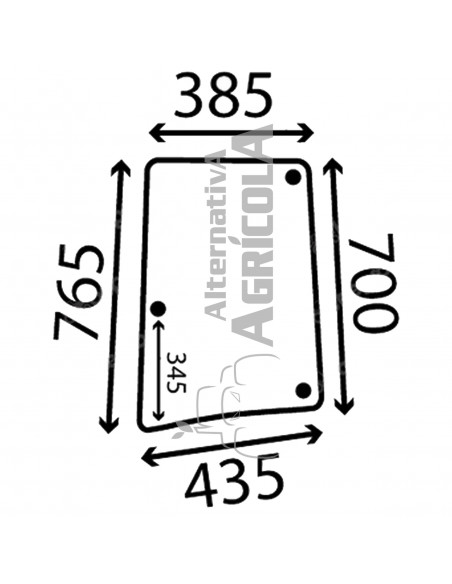 Cristal lateral Izquierdo Fijo/Abatible Tractores John Deere L78537