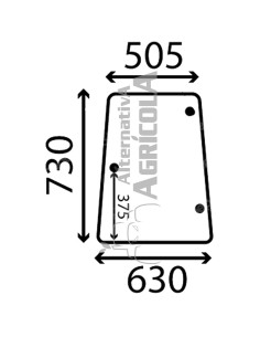 Cristal lateral Izquierdo y Derecho Tractor John Deere L61159
