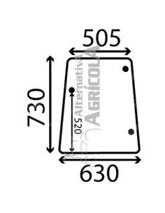 Cristal lateral Izquierdo Tractor John Deere L60335