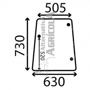 Cristal lateral Izquierdo Tractor John Deere L60335