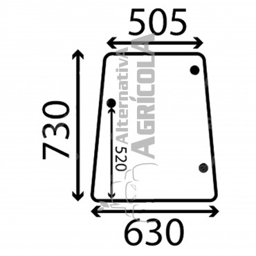 Cristal lateral Izquierdo Tractor John Deere L60335