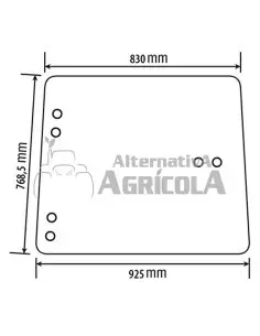 Cristal lateral Izquierdo y Derecho para Tractores John Deere L38309