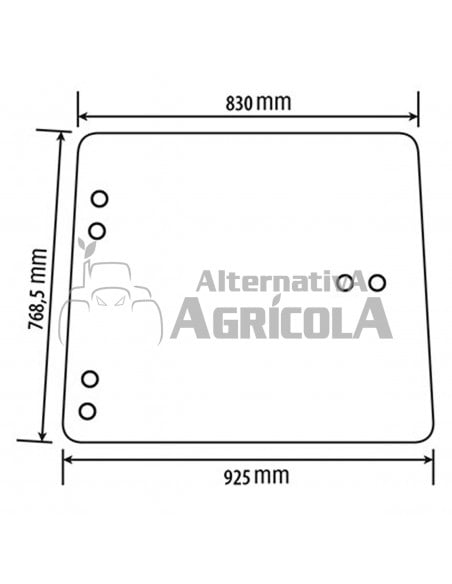 Cristal lateral Izquierdo y Derecho para Tractores John Deere L38309