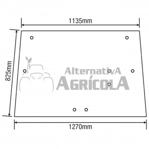Cristal Trasero para Tractores John Deere Serie 50 con Cabina SG2 AL70847