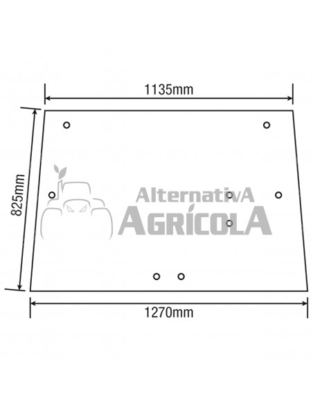 Cristal Trasero para Tractores John Deere Serie 50 con Cabina SG2 AL70847