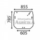 Cristal Trasero para Tractores John Deere R206835