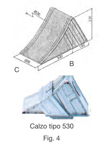 Calzo metálico para rueda tipo 530 radio