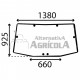 Cristal Trasero para Tractores John Deere R131208