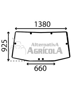 Cristal Trasero para Tractores John Deere R131208