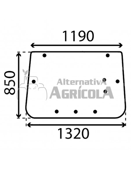 Cristal Trasero Superior Serie 50 Cabina Mansilla
