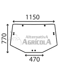 Cristal trasero superior Tractor John Deere varias series L156325