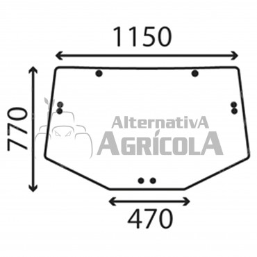 Cristal trasero superior Tractor John Deere varias series L156325