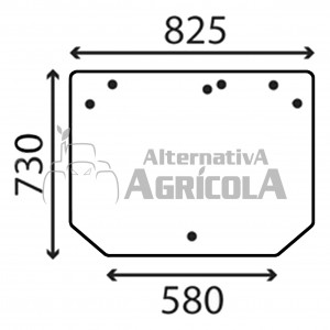 Cristal trasero Tractores John Deere ER200669