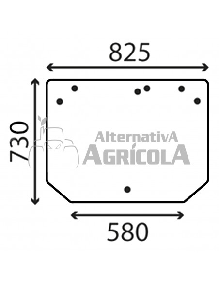 Cristal trasero Tractores John Deere ER200669