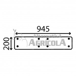 Cristal Trasero Inferior Tractor John Deere S/40-50 para Cabinas MC1 L57285