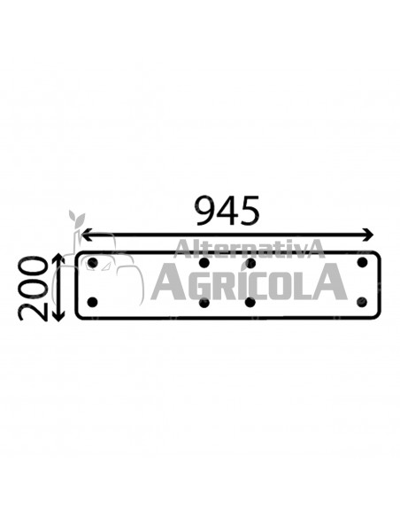 Cristal Trasero Inferior Tractor John Deere S/40-50 para Cabinas MC1 L57285