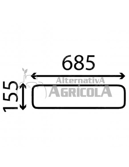 Cristal Trasero Inferior Tractores John Deere Series 5000