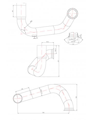 Codo de Escape Tractores John Deere 6200, 6300, 6400, 6500, 6205, 6405, 6110, 6210, 6310, 6410 y 6510