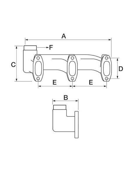 Colector Escape 3 Cilindros John Deere T20252