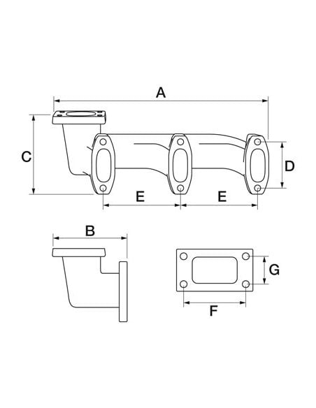 Colector Escape 4 Cilindros John Deere T20249