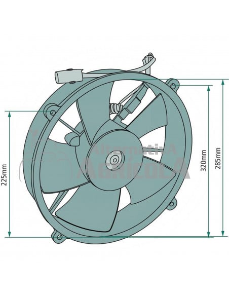 Ventilador 12v Case-IH, Steyr 134684479