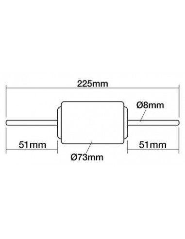 MOTOR ELECTRICO BOSCH PARA VENTILADOR 2 EJES Ø 8mm