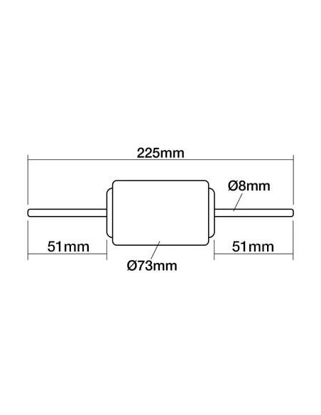 MOTOR ELECTRICO BOSCH PARA VENTILADOR 2 EJES Ø 8mm