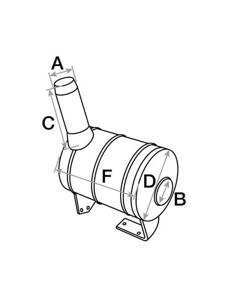 Silencioso adaptable Tractor John Deere 3140-3650 (con turbo)