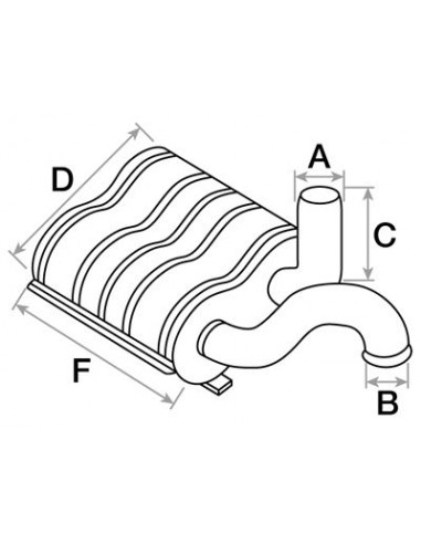 Silencioso Tractor John Deere 3140-3640 sin turbo
