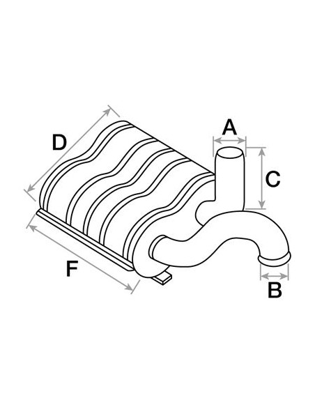 Silencioso Tractor John Deere 3140-3640 sin turbo