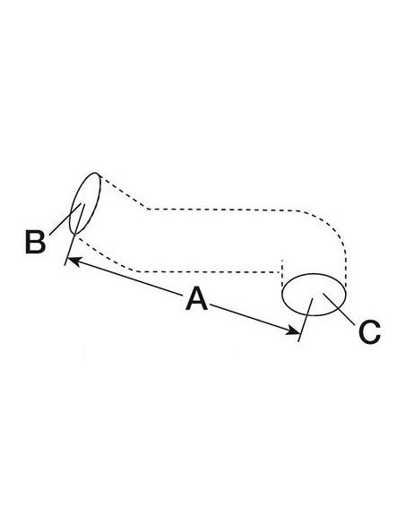 Manguito inferior radiador Ø 40 x 40 mm Landini, Massey Ferguson 1824637M1