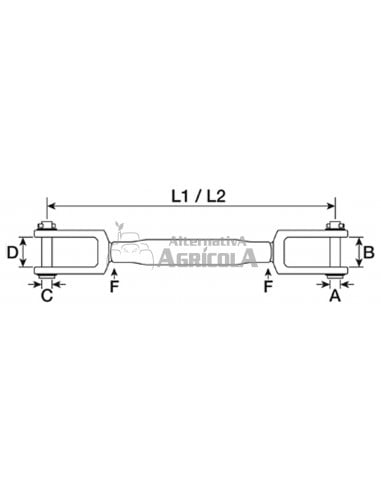 Brazo Tensor horizontal tractor John Deere S/40-50 de 6 Cilindros