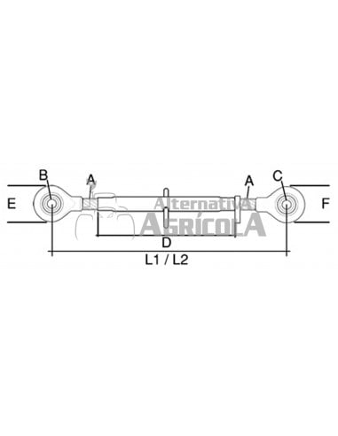 Tercer punto tractotes John Deere 540-760mm
