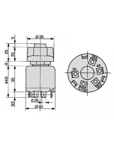 Conmutador Luces Same, Lamborghini y Massey Ferguson 1825360M91