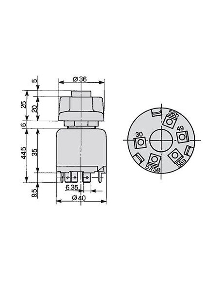 Conmutador Luces Same, Lamborghini y Massey Ferguson 1825360M91
