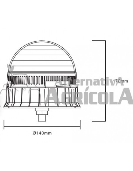 Rotativo base fija Good Year 12/24v